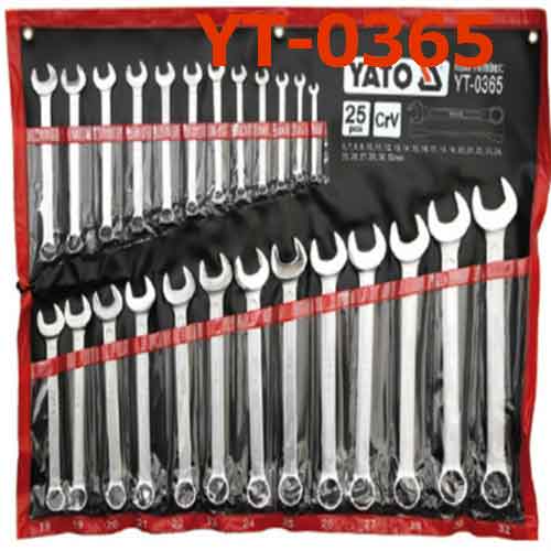 25 cái Bộ cờ lê vòng miệng hệ mét 6-32mm  YATO YT-0365
