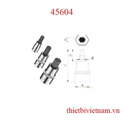 Bộ đầu tuýp lục giác ½ inch JTC 45604