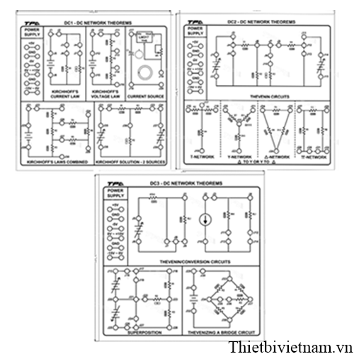 Bộ thí nghiệm các định lý về mạng DC( Lý thuyế mạch) - TPAD.Q031X