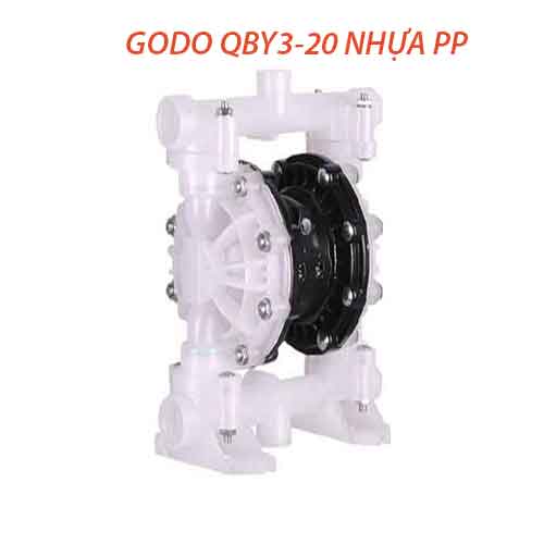 Bơm Màng Khí Nén GODO QBY3-20 NHỰA PP