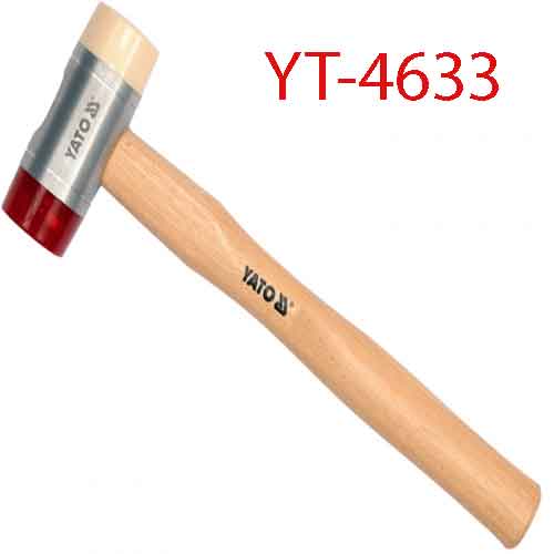 Búa 2 đầu nhựa PU trắng đỏ Yato 45mm YT-4633