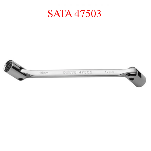 Cờ lê hai đầu tuýp lắt léo 12 x 13mm SATA 47503