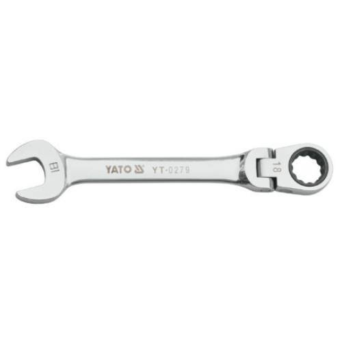 Cờ lê vòng miệng tự động, lắc léo (bóng)11mm YATO YT-0272