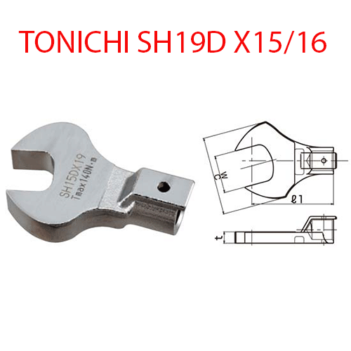 Đầu mở cờ lê TOHNICHI SH19D X15/16