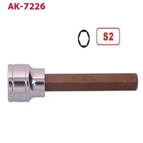 Đầu tuýp gắn mũi lục giác dài AK-7226