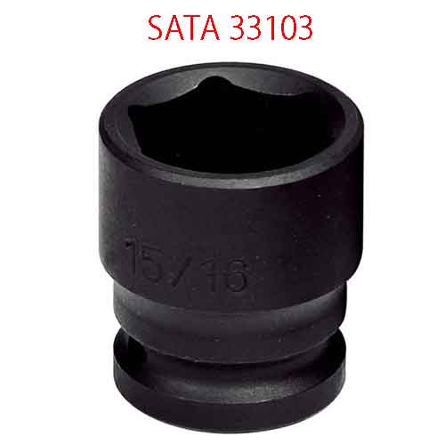 Đầu tuýp lục giác đen 1/2 inch cỡ 9/16 inch SATA 33103