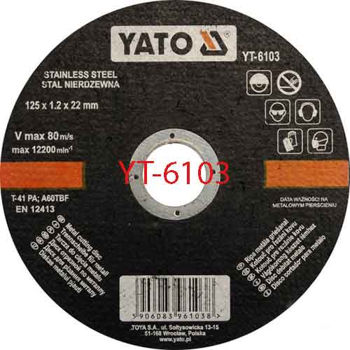 Đĩa cắt inox 125X1,2X22mm YATO YT-6103