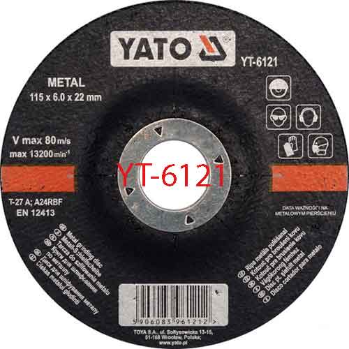 Đĩa mài kim loại 115X6X22mm YATO YT-6121