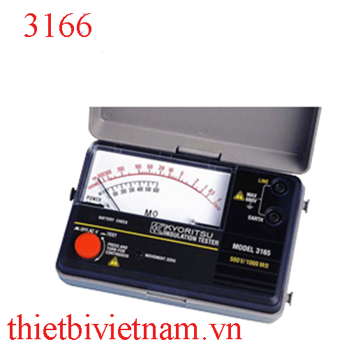 Đồng hồ đo điện trở cách điện, (Mêgôm mét), KYORITSU 3166 (1000V / 2000MΩ)