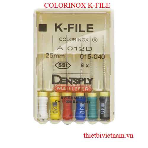 MŨI NONG TỦY K-FILES DENSTPLY (COLORINOX K-FILE)