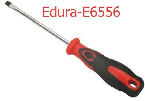 Tuốc nơ vít đầu dẹp cán nhựa & cao su  5x200mm E6556