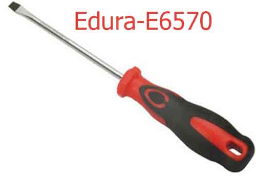 Tuốc nơ vít đầu dẹp cán nhựa & cao su  8x300mm E6570